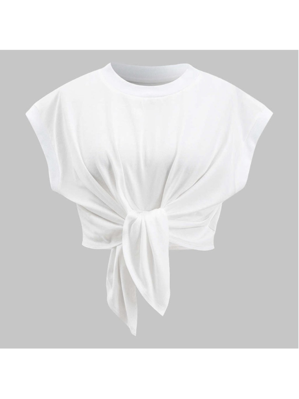 Micas Plus Size Ruched Tie Front Short Sleeve T-Shirt size 0XL MA1-32